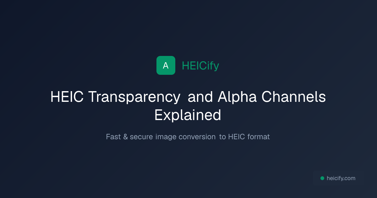 HEIC Transparency & Alpha Channels Explained
